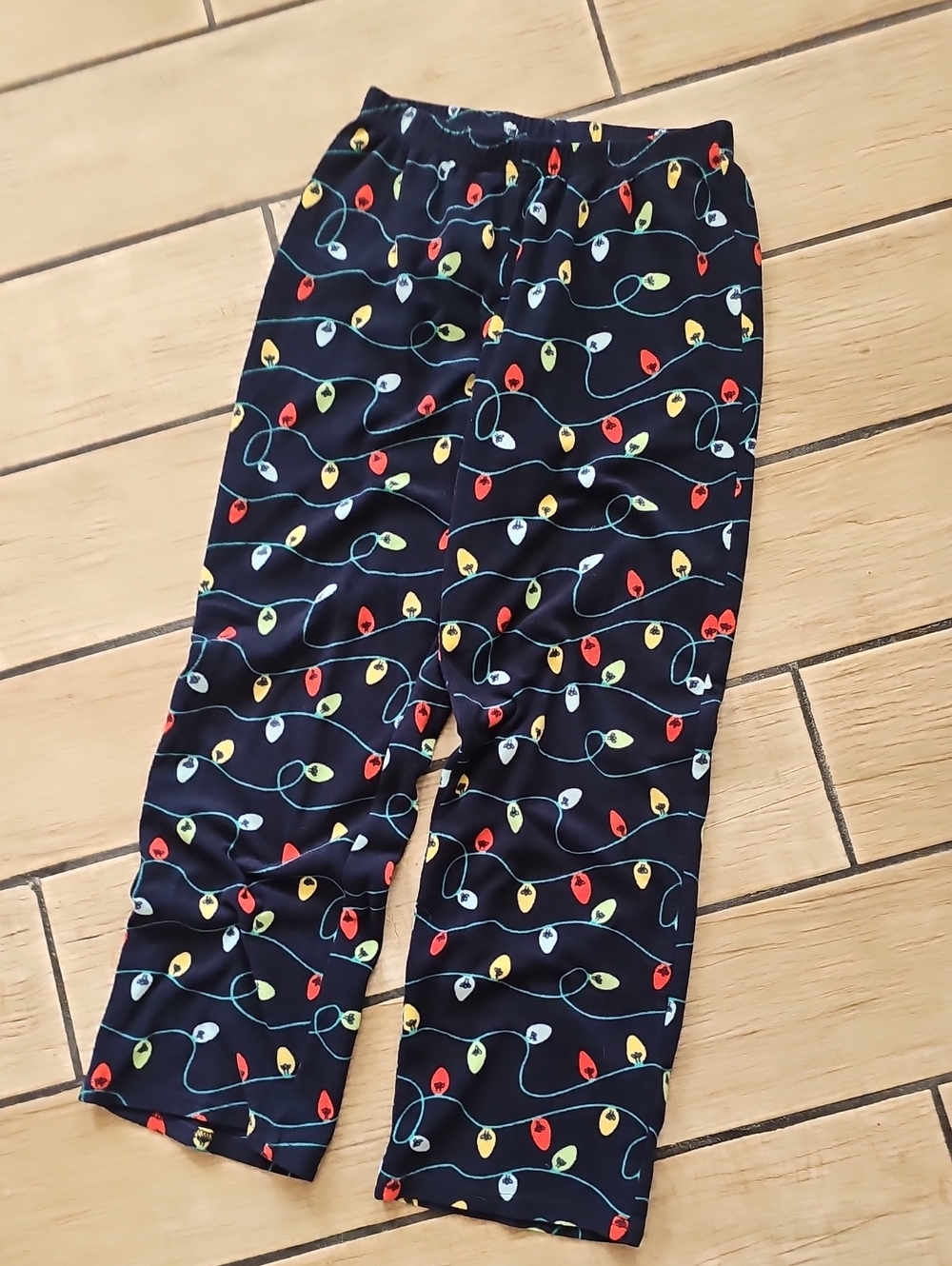 Wondershop Holiday Lights Fleece PJ Pants Kids Boy Girl Sz 12